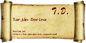 Tarján Dorina névjegykártya
