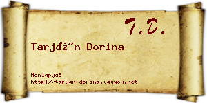 Tarján Dorina névjegykártya