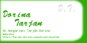 dorina tarjan business card